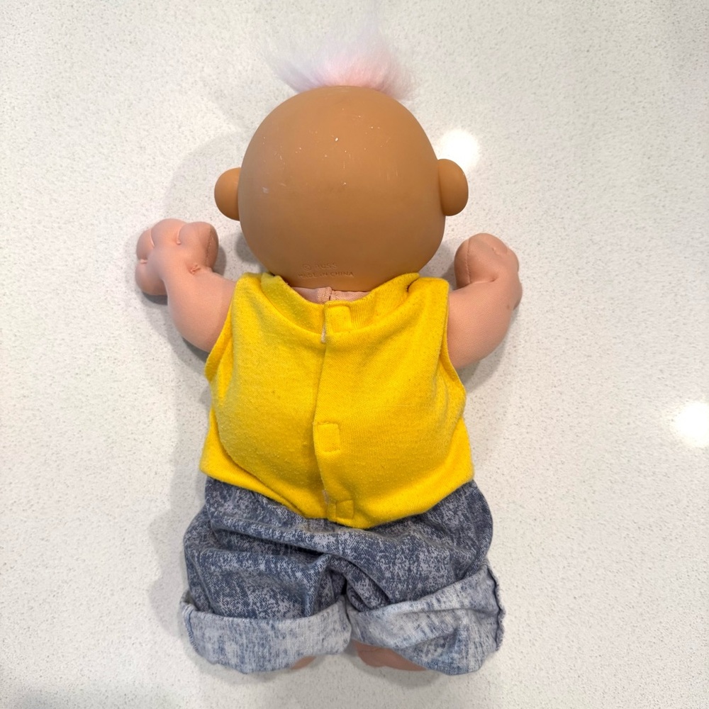 90’s Russ Troll Dolls Set! Yellow & Blue Plush Dolls! Sailor and acid wash look! - Picture 7 of 8